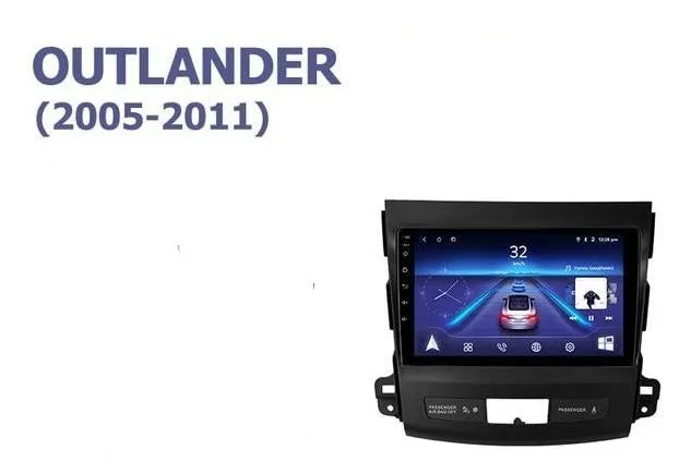 Car Dealz 9" Android 10.0 Mitsubishi Outlander 2 XL 2005-2011 In Dash Plus OEM Fascia