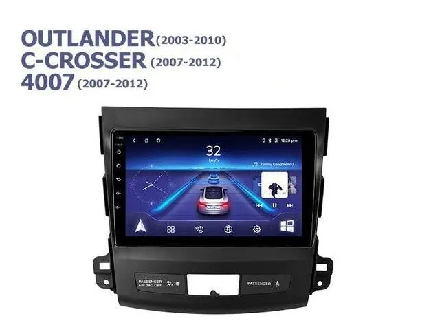 Car Dealz 9" Android 10.0 Mitsubishi Outlander 2 XL 2005-2011 In Dash Plus OEM Fascia