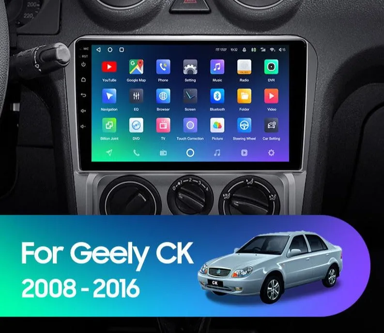 Car Dealz Premium Advanced 4G Data Model 10.2" Android 12.0 For Geely CK 2008 - 2016 In Dash Plus OEM Fascia