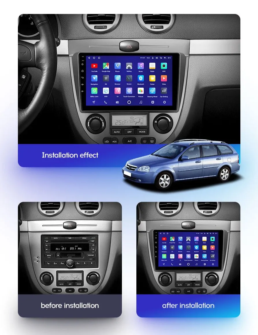 Car Dealz Premium Model 10.2" Android 10.0 For Buick Excelle Hrv 2003 - 2008 In Dash Plus OEM Fascia