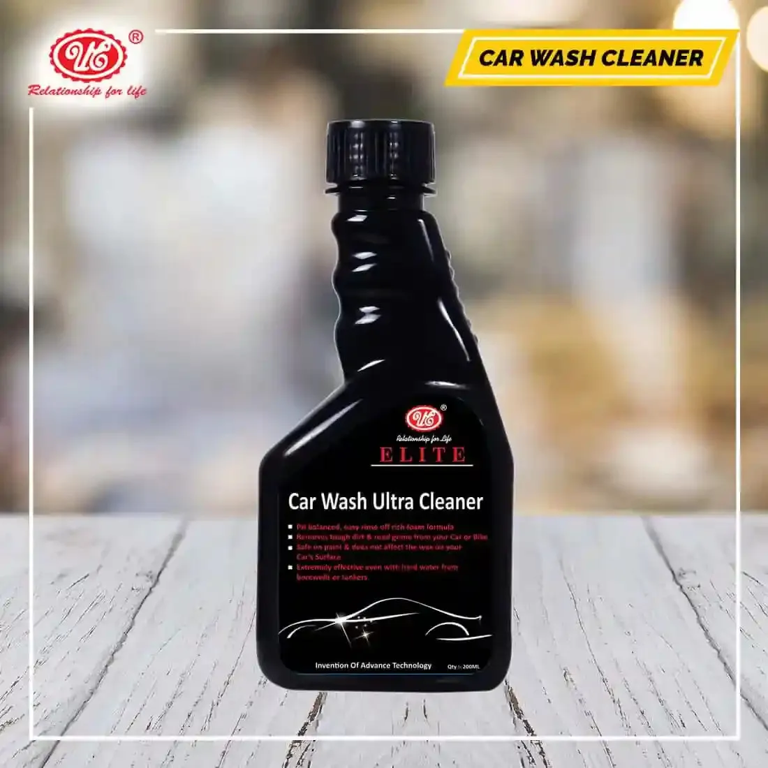 Car Exterior Cleaning Kit | Car Wash Cleaner 200ml | Tyre Polish 200ml | Hi-Gloss Liquid Wax 200ml