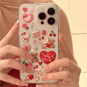 Cartoon Kitty Sticker iPhone Case SK482