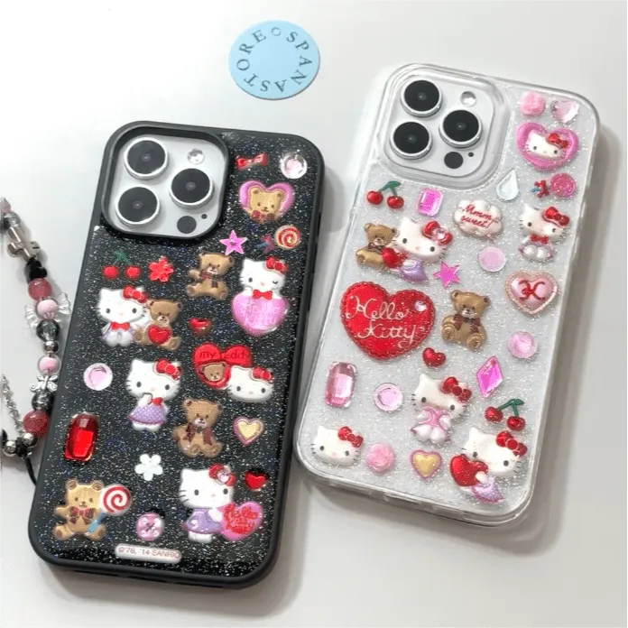 Cartoon Kitty Sticker iPhone Case SK482