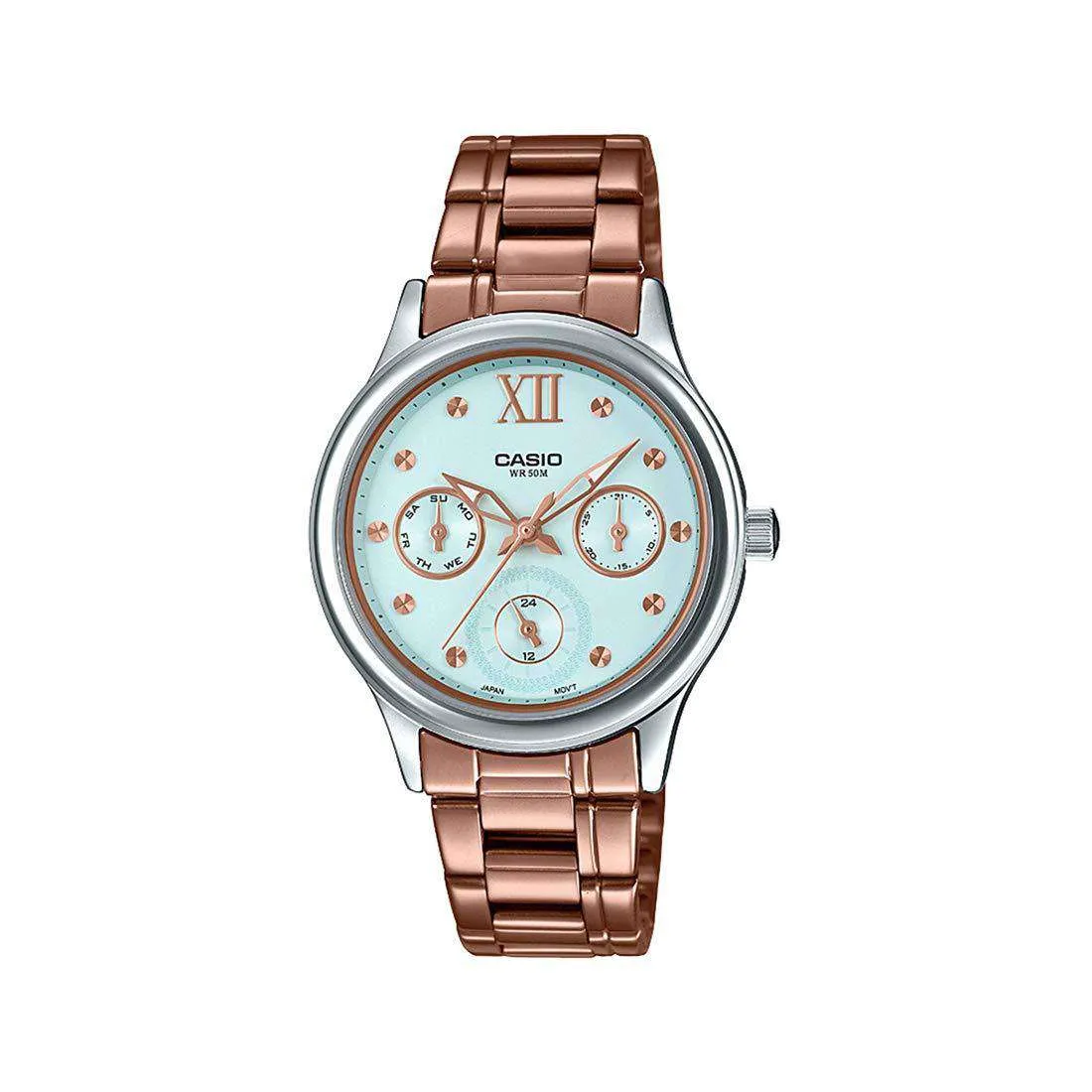 Casio LTP-E306R-2A Rose Gold Stainless Watch for Women