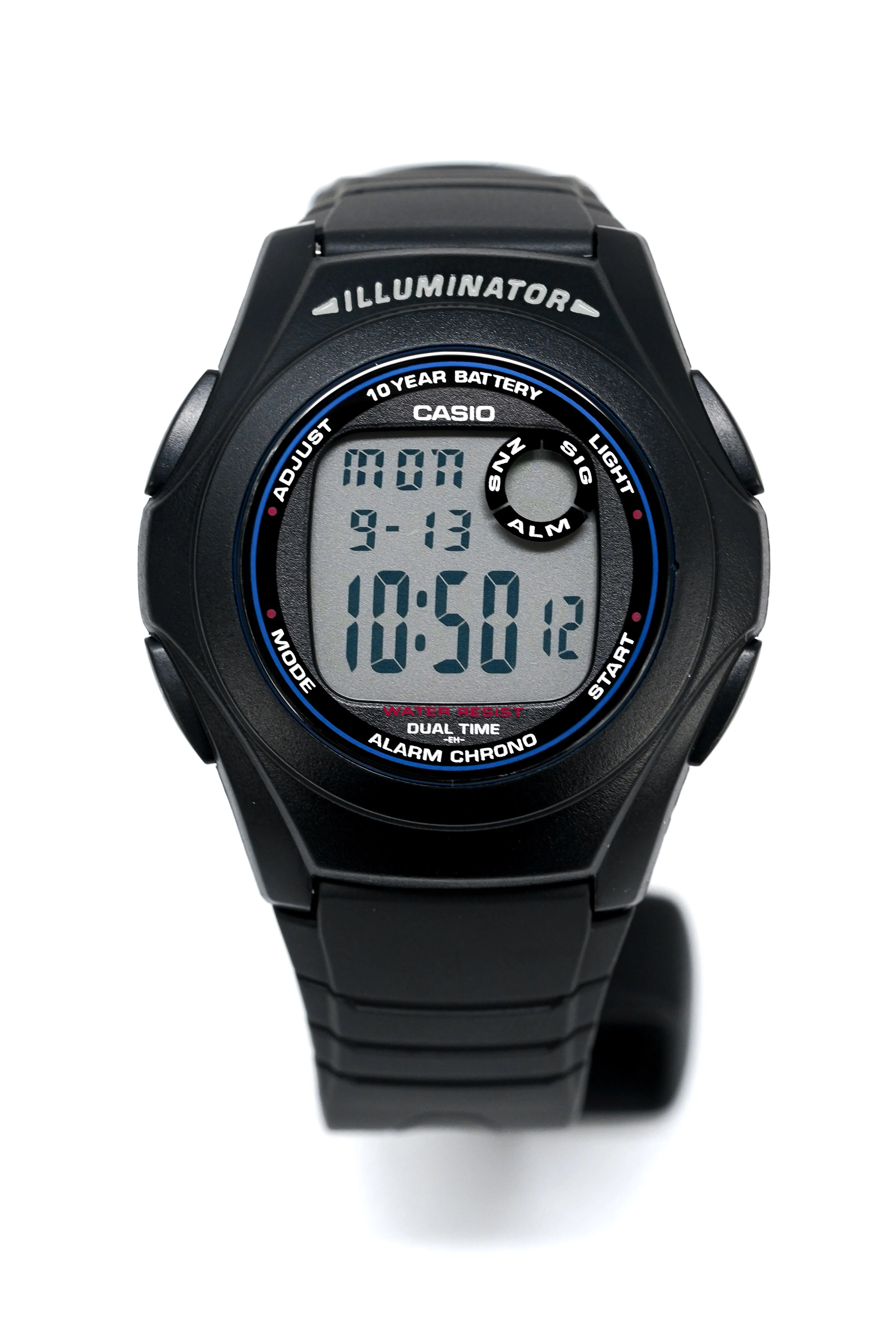 Casio Watch Youth Illuminator Digital Black F-200W-1ADF