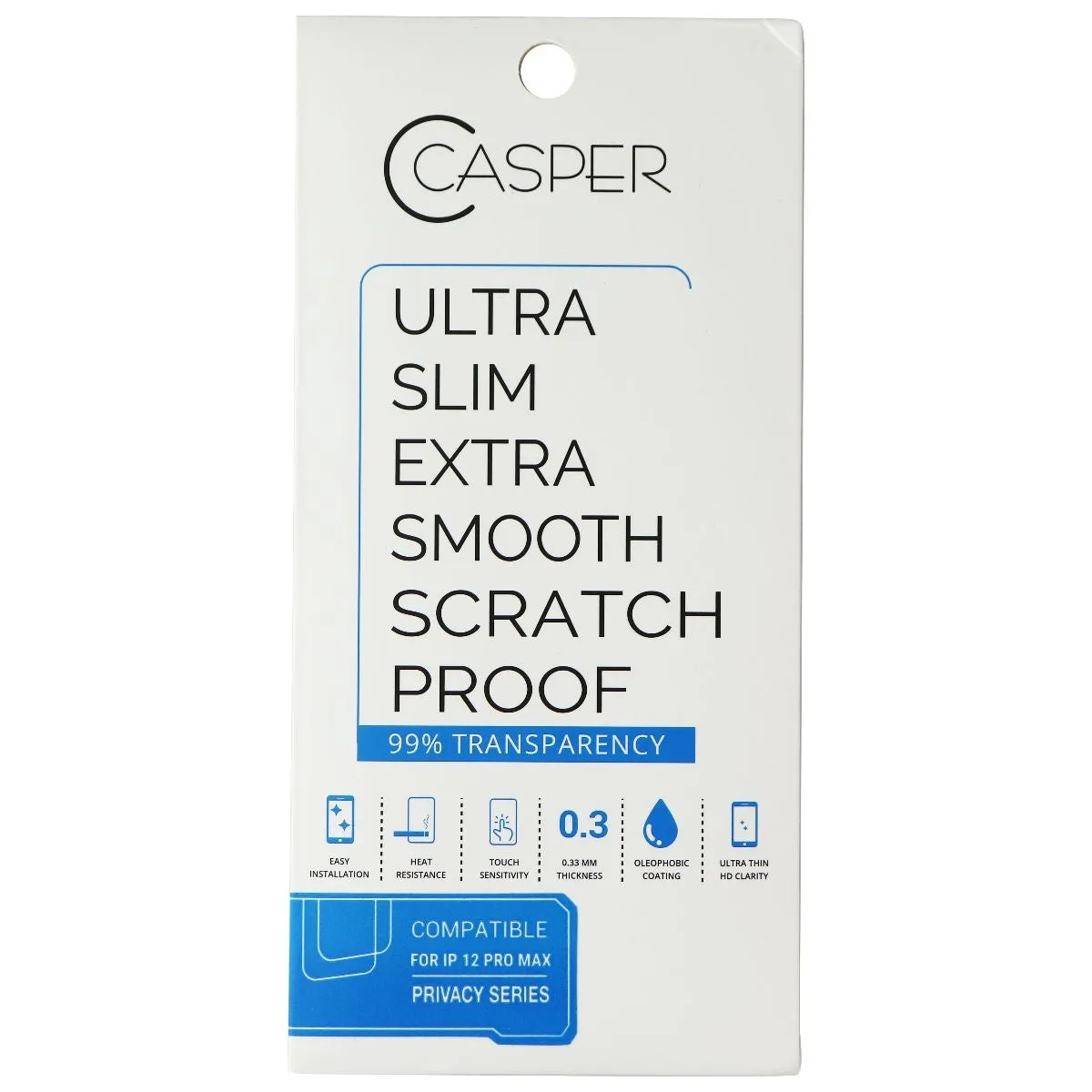 Casper Privacy Series Ultra Slim Screen Protector for iPhone 12 Pro Max - Clear