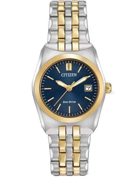 Citizen Eco-Drive Ladies Corso - Blue Dial - Two-Tone Case & Bracelet