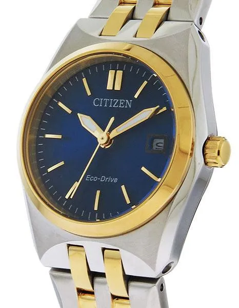 Citizen Eco-Drive Ladies Corso - Blue Dial - Two-Tone Case & Bracelet