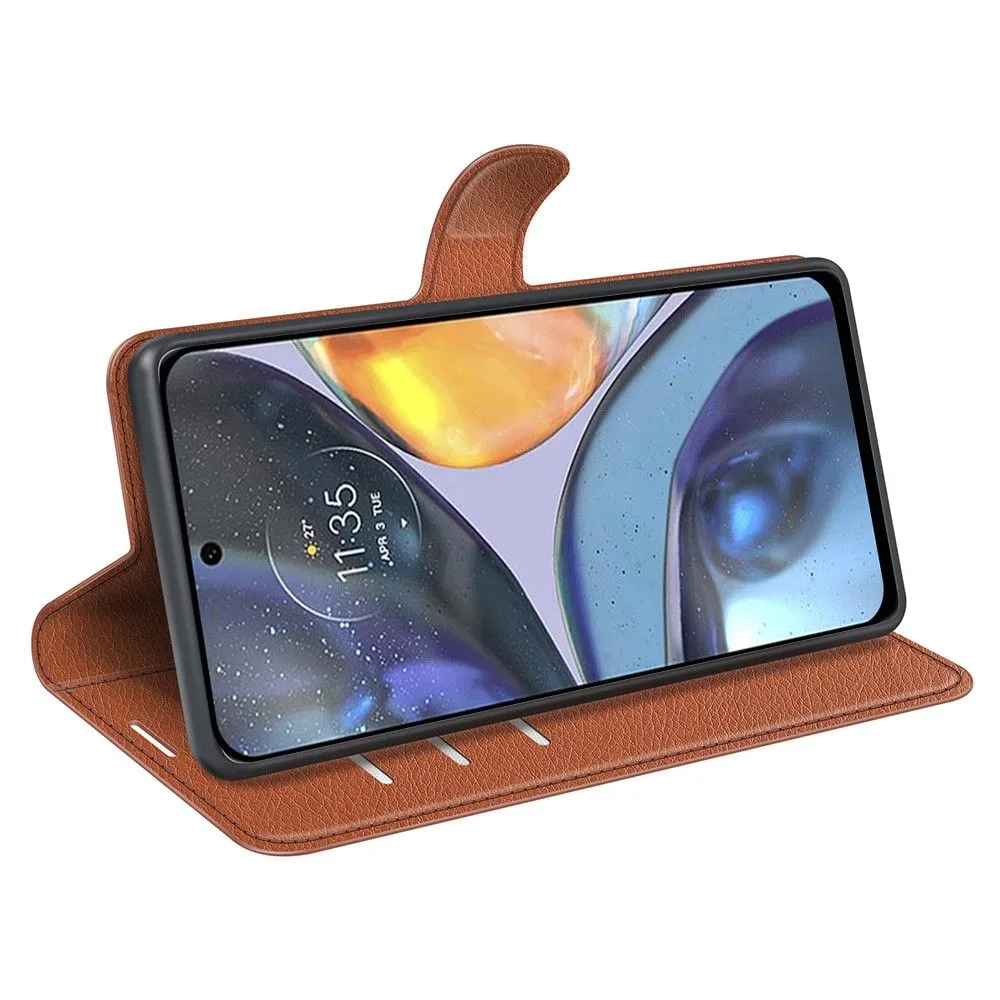 Classic Motorola Moto G22 flip case - Brown