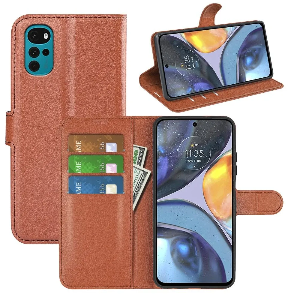 Classic Motorola Moto G22 flip case - Brown