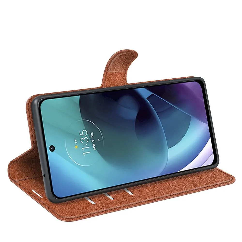 Classic Motorola Moto G51 5G flip case - Brown