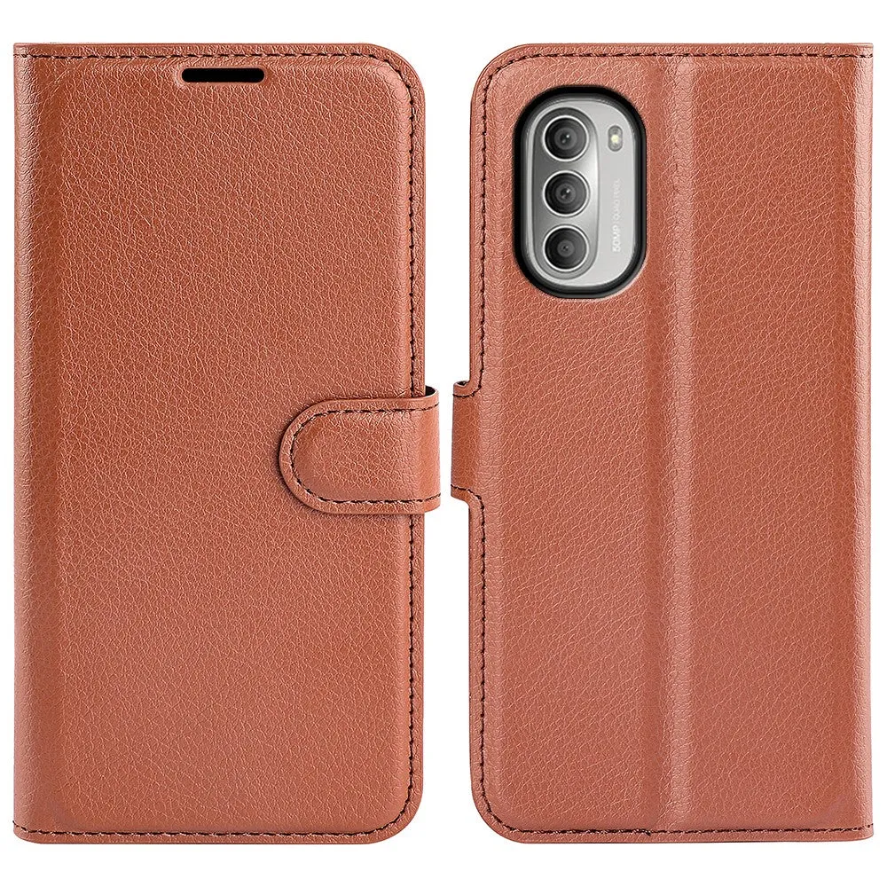 Classic Motorola Moto G51 5G flip case - Brown