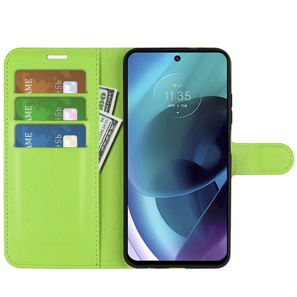 Classic Motorola Moto G51 5G flip case - Green