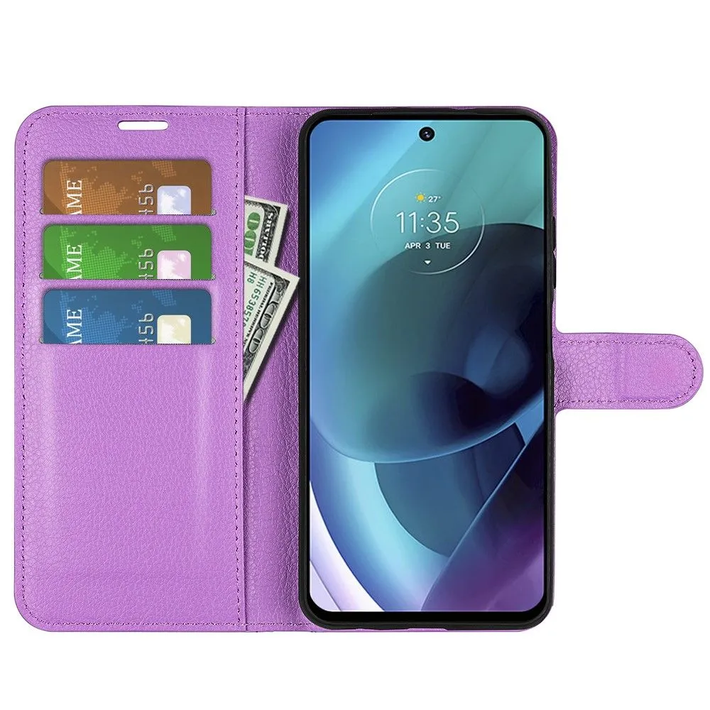 Classic Motorola Moto G51 5G flip case - Purple