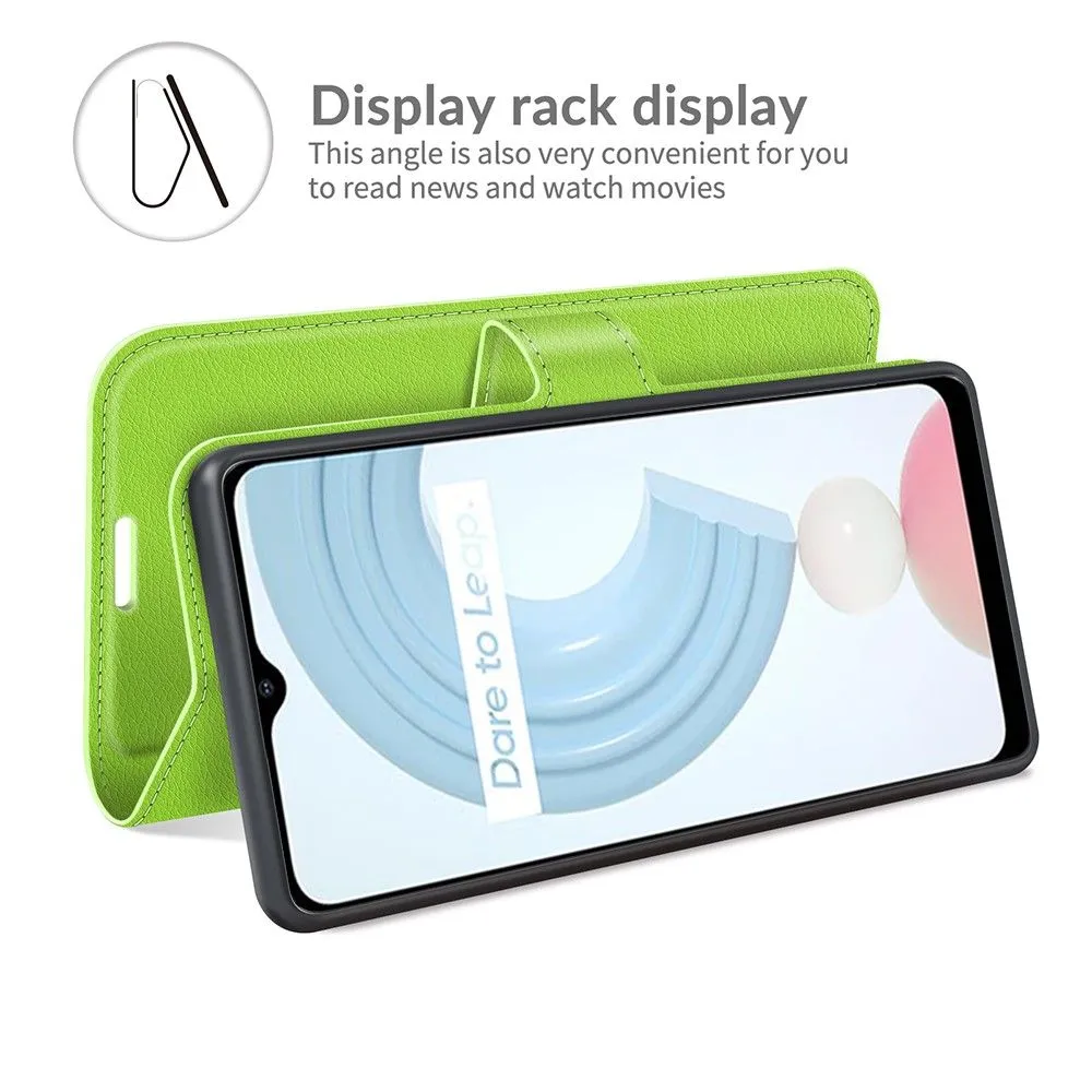 Classic Realme C21 flip case - Green