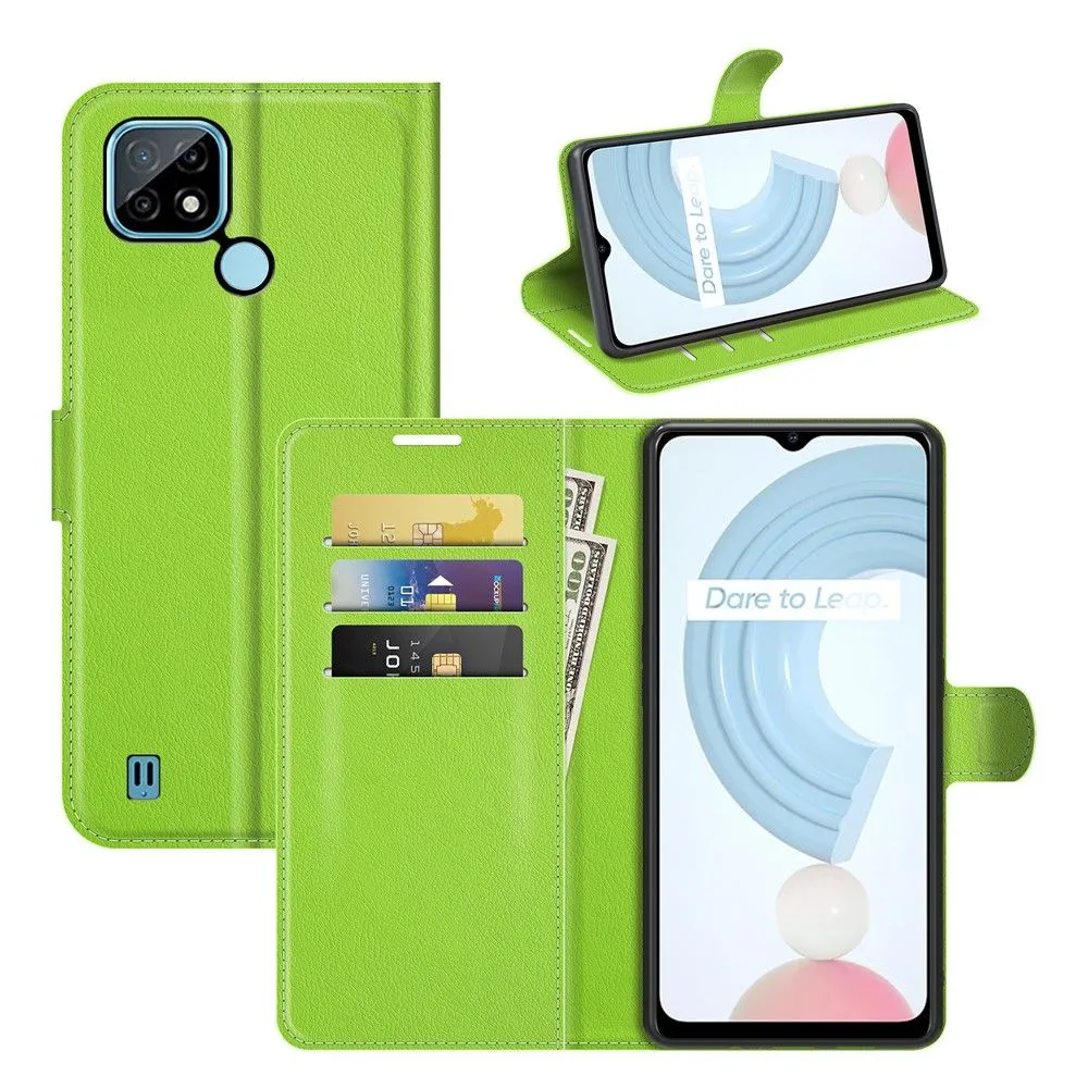 Classic Realme C21 flip case - Green