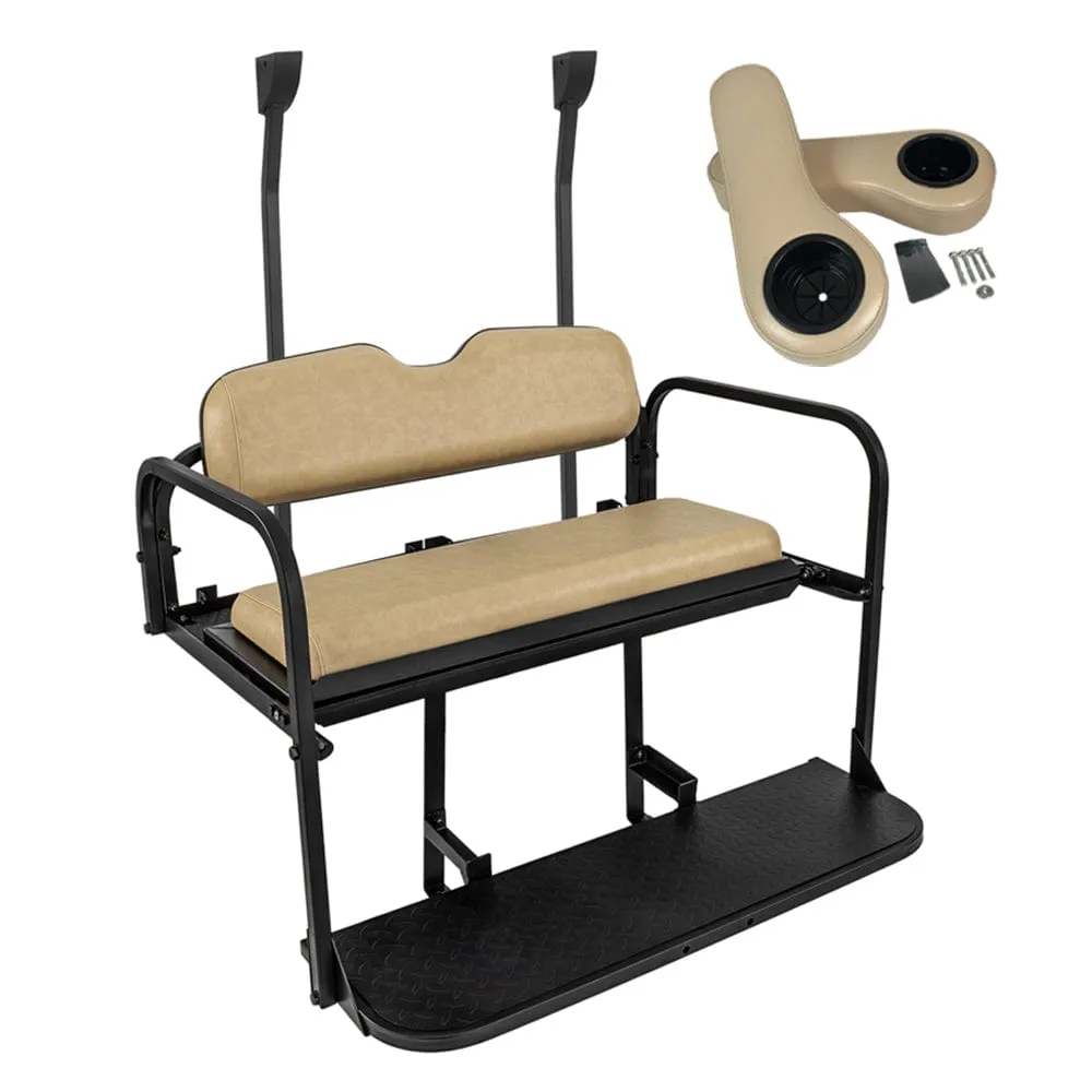 Club Car Precedent / Tempo / Onward Golf Cart Rear Flip Seat Kit (2004 - Up) | Gusto®