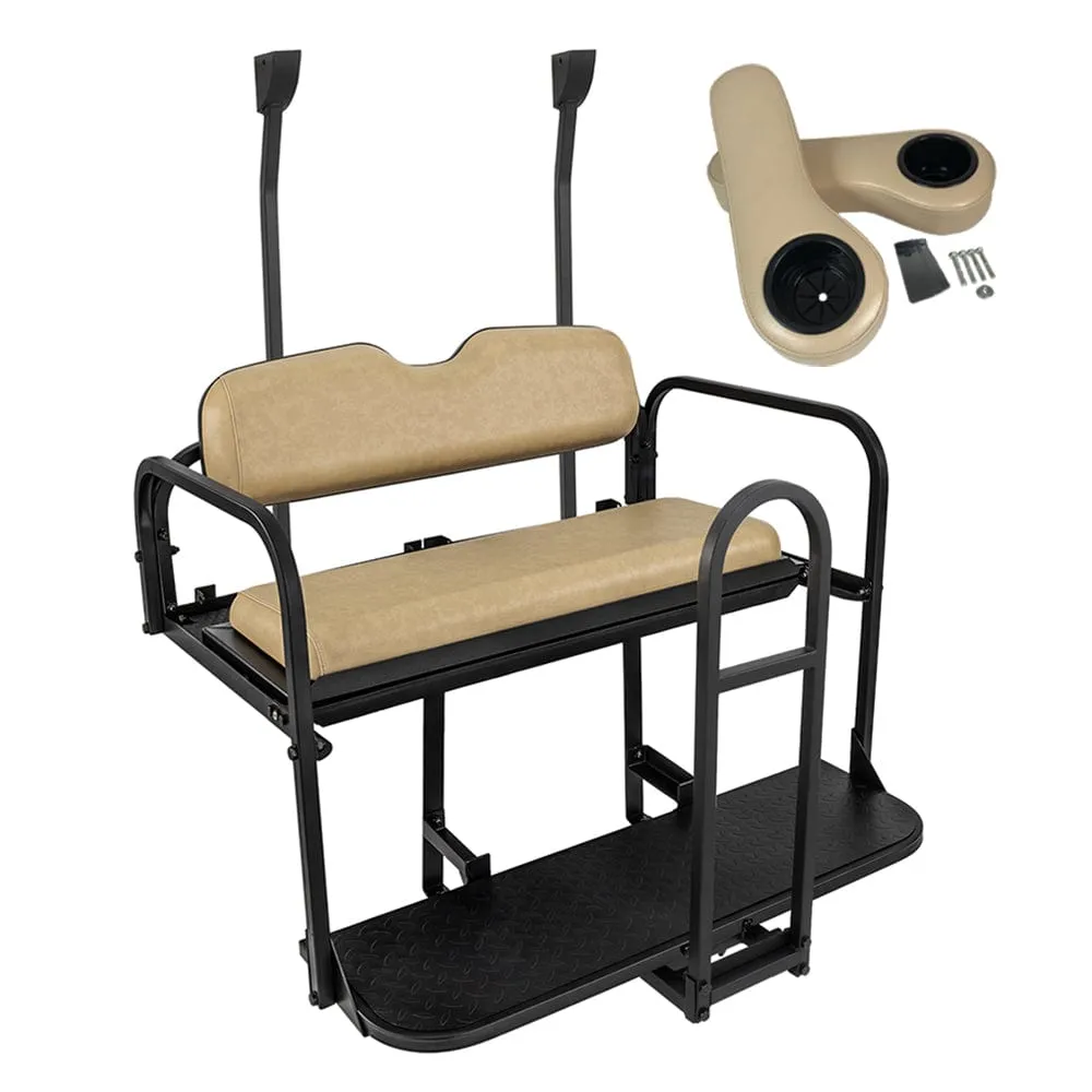 Club Car Precedent / Tempo / Onward Golf Cart Rear Flip Seat Kit (2004 - Up) | Gusto®