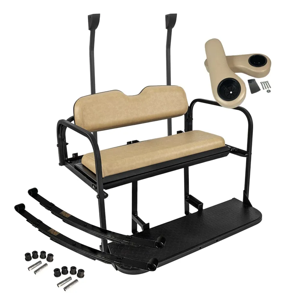 Club Car Precedent / Tempo / Onward Golf Cart Rear Flip Seat Kit (2004 - Up) | Gusto®