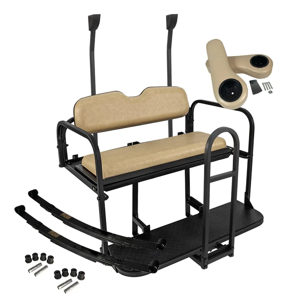 Club Car Precedent / Tempo / Onward Golf Cart Rear Flip Seat Kit (2004 - Up) | Gusto®