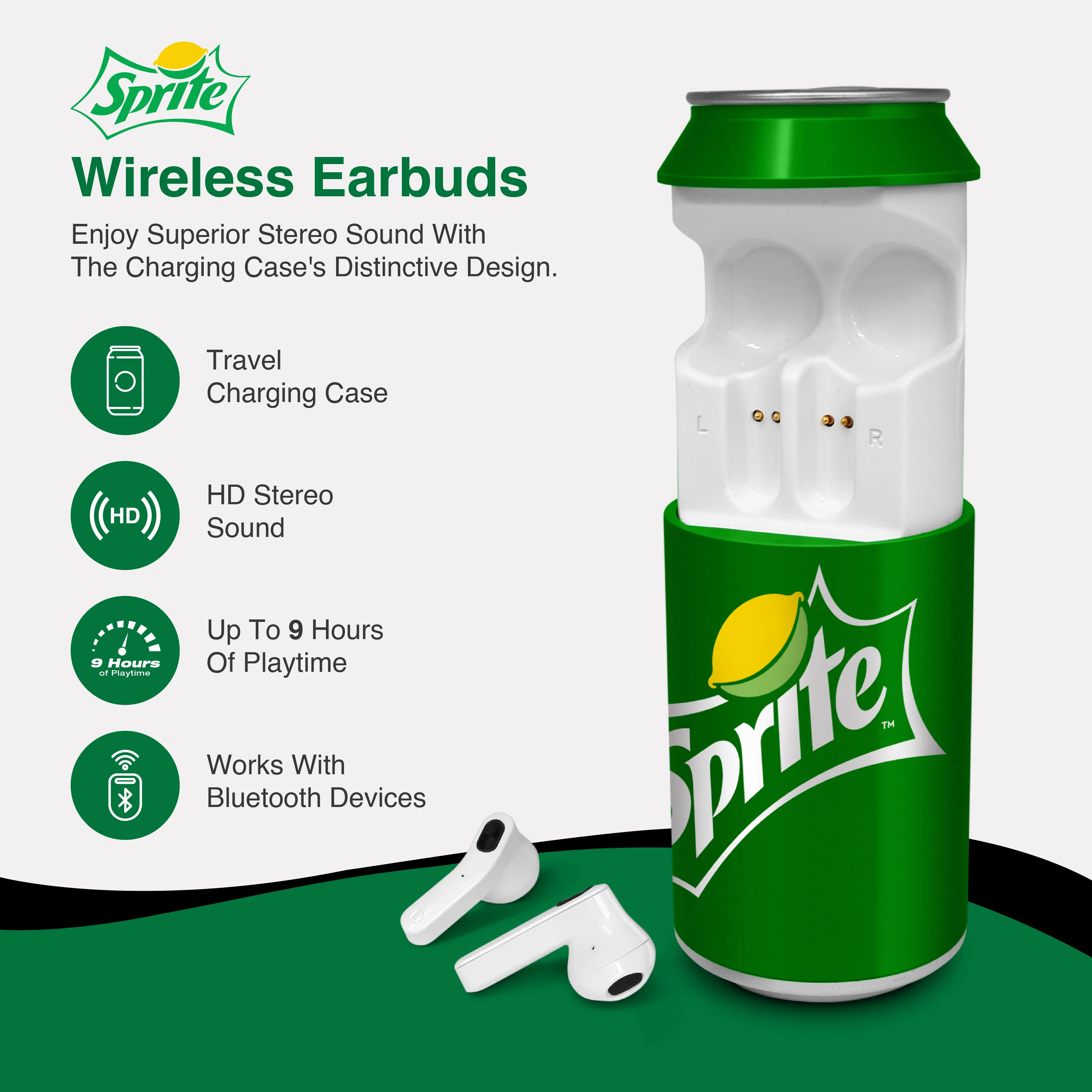 Coca-Cola Wireless Earbuds with Can Shaped Charging Case