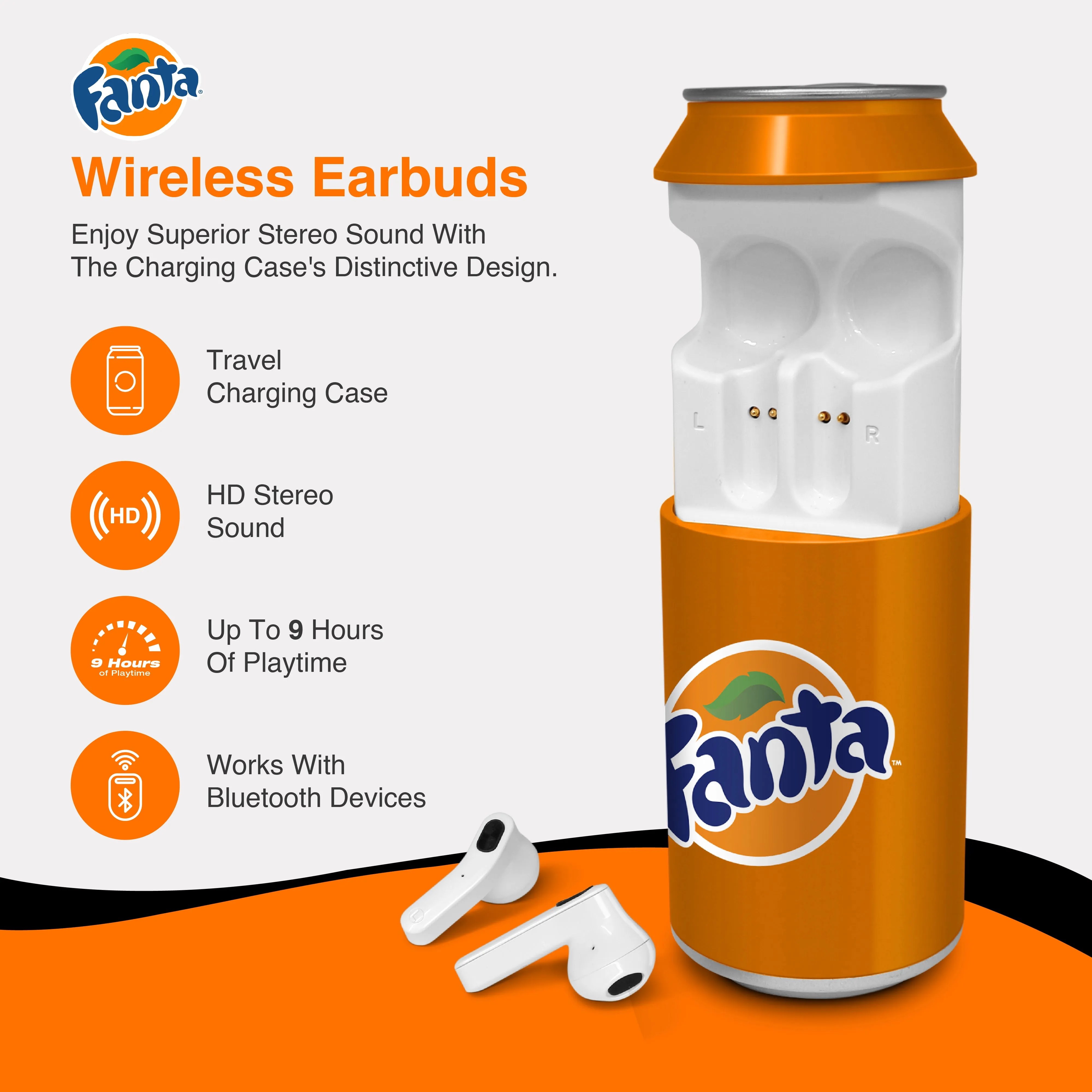 Coca-Cola Wireless Earbuds with Can Shaped Charging Case