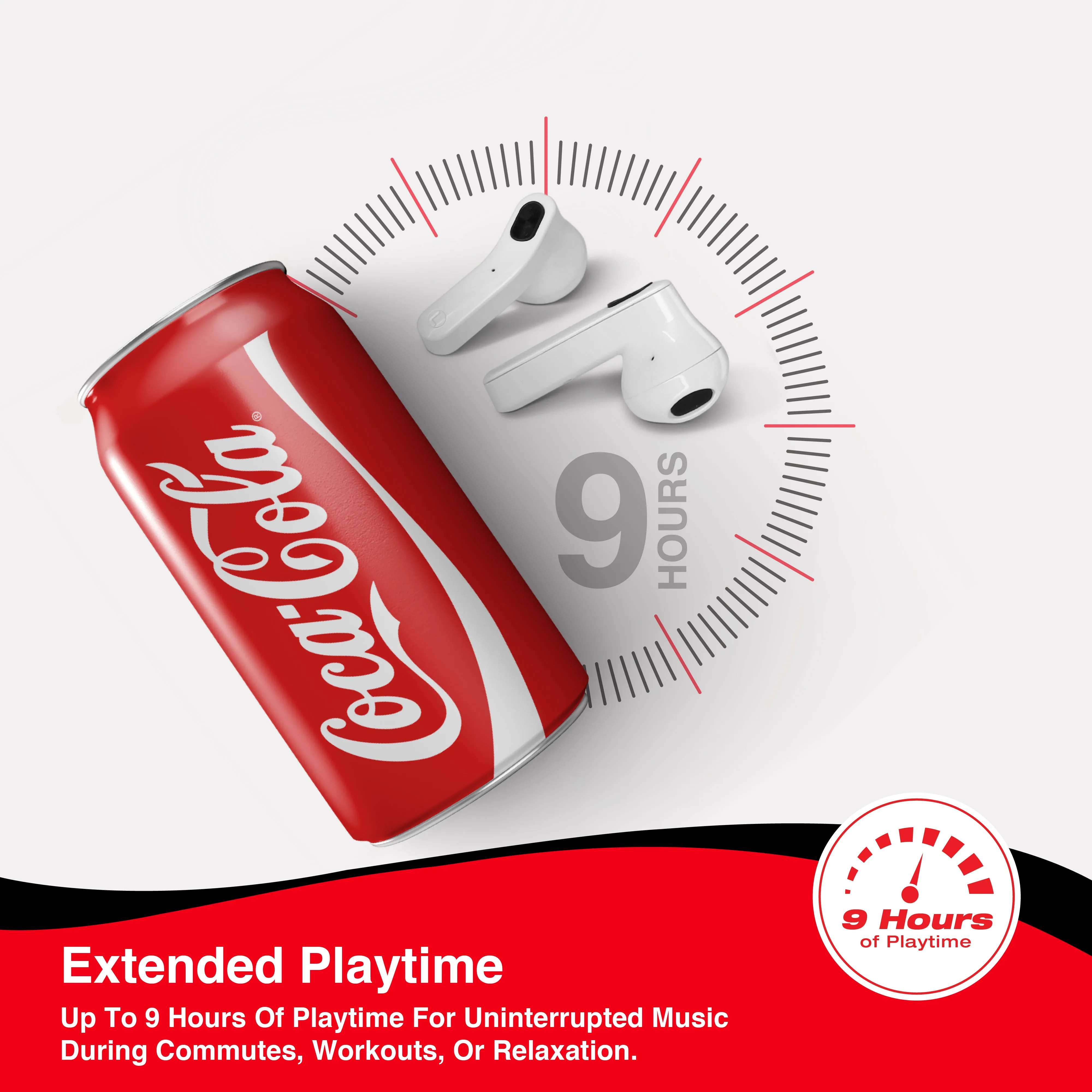 Coca-Cola Wireless Earbuds with Can Shaped Charging Case