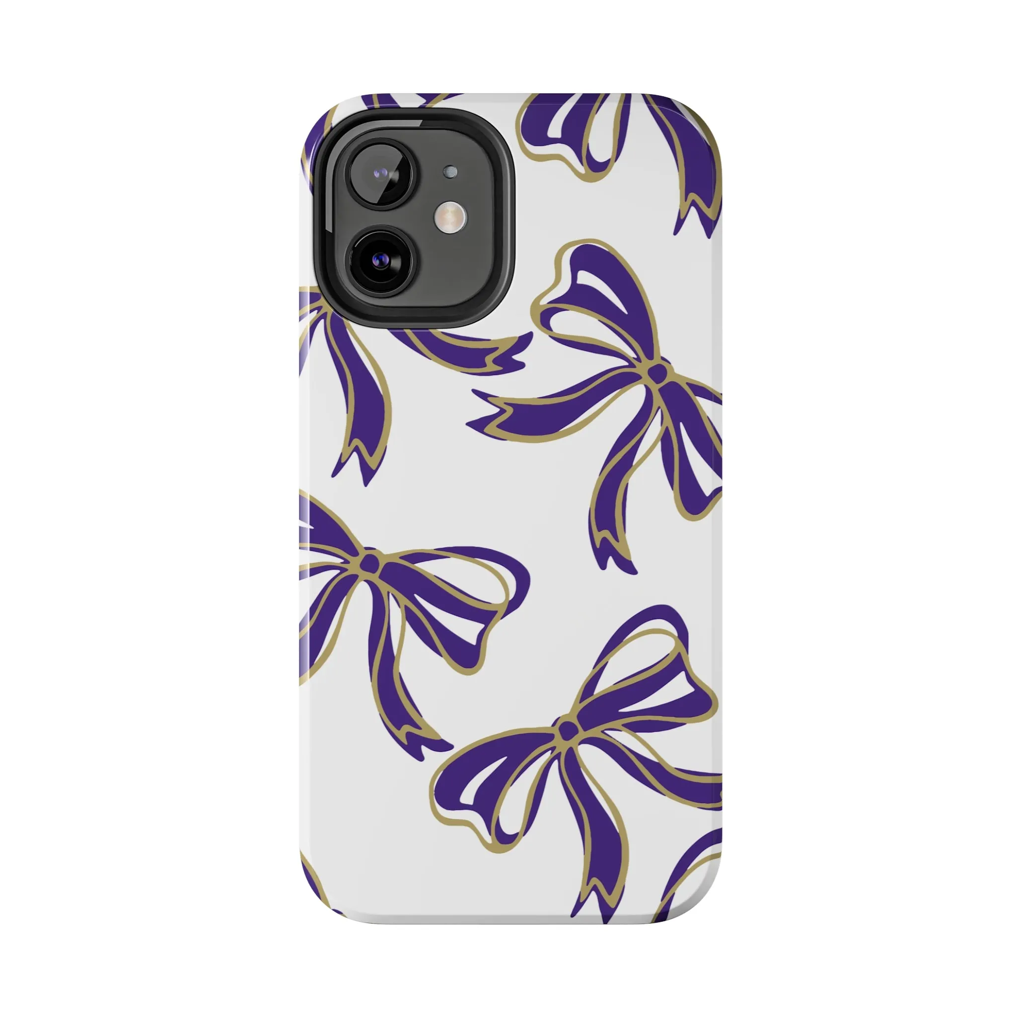 Copy of Trendy Bow Phone Case, Bed Party Bow Iphone case, Bow Phone Case, College Case, Bow Gifts - James Madison - JMU Dukes - Purple and Gold