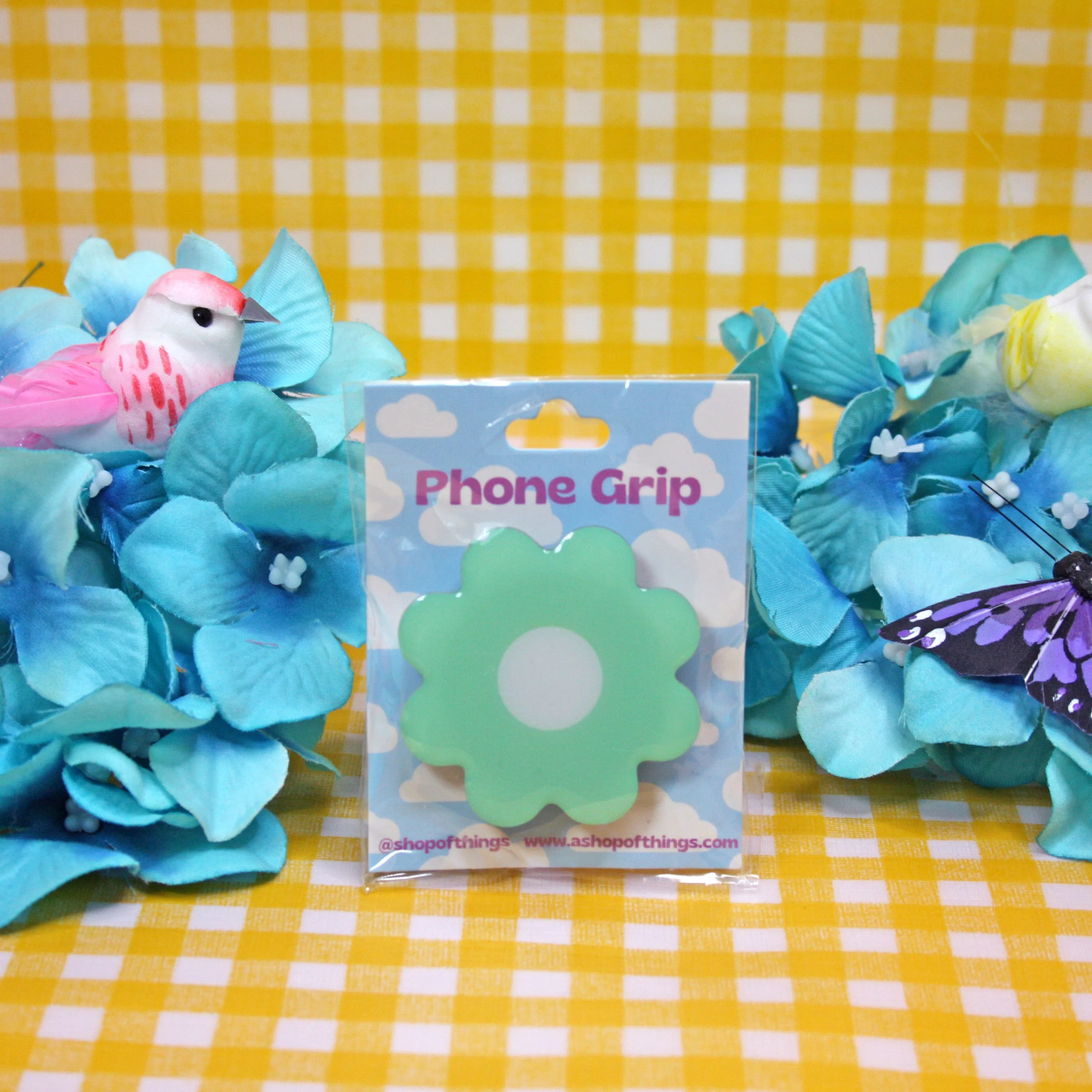 Daisy Phone Grip- Mint