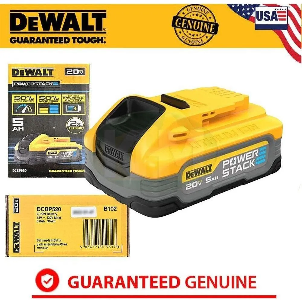 Dewalt DCBP520 20V Powerstack™ Lithium Ion Battery (5.0Ah)