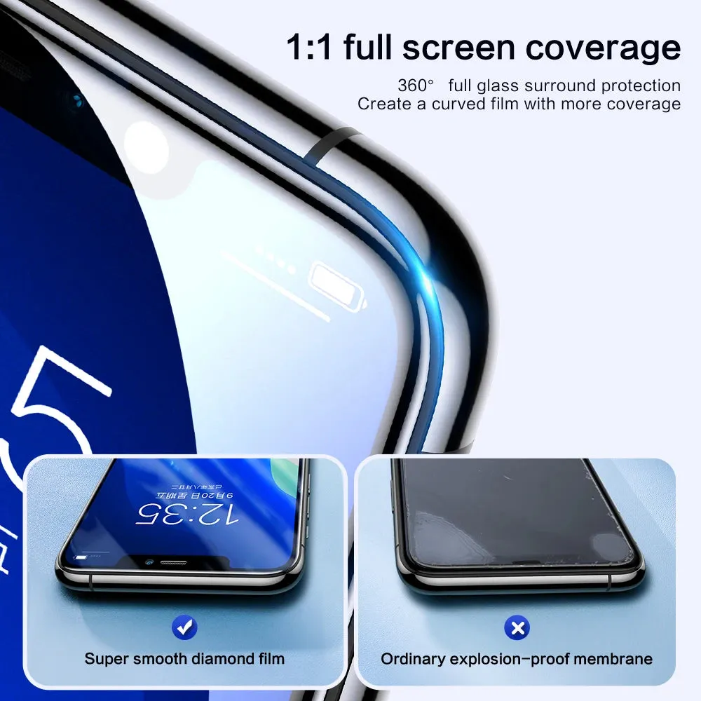 Diamonds Screen Protector For iPhone 11 11 Pro Max Full Coverage Glass For iPhone X XS MAX XR SE2020 High Definition