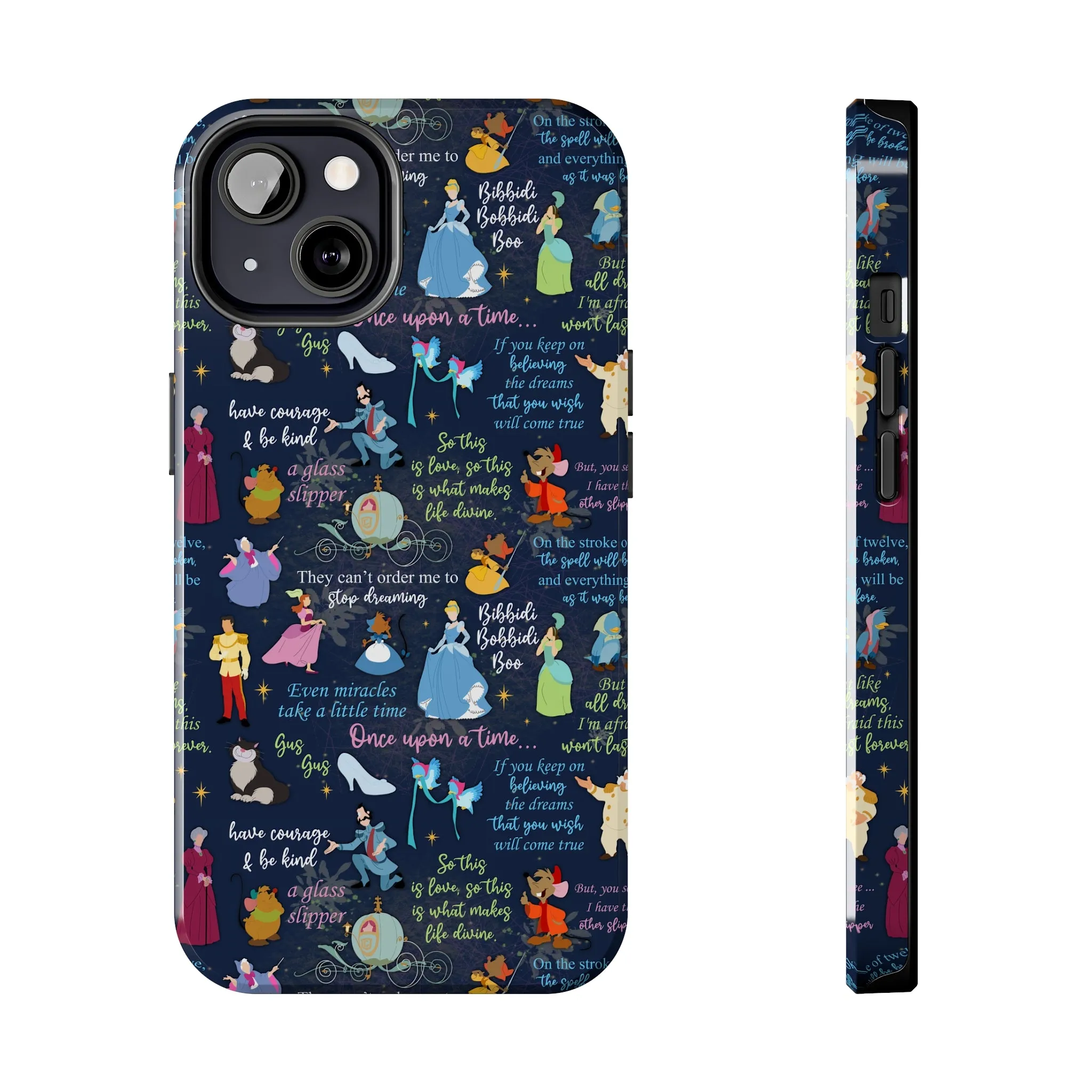 Disney Cinderella Princess Phone Case Disneyland World Magic Kingdom Gift Inspired Fan Art Iphone Quotes Gus Mice Slipper Fairy Godmother