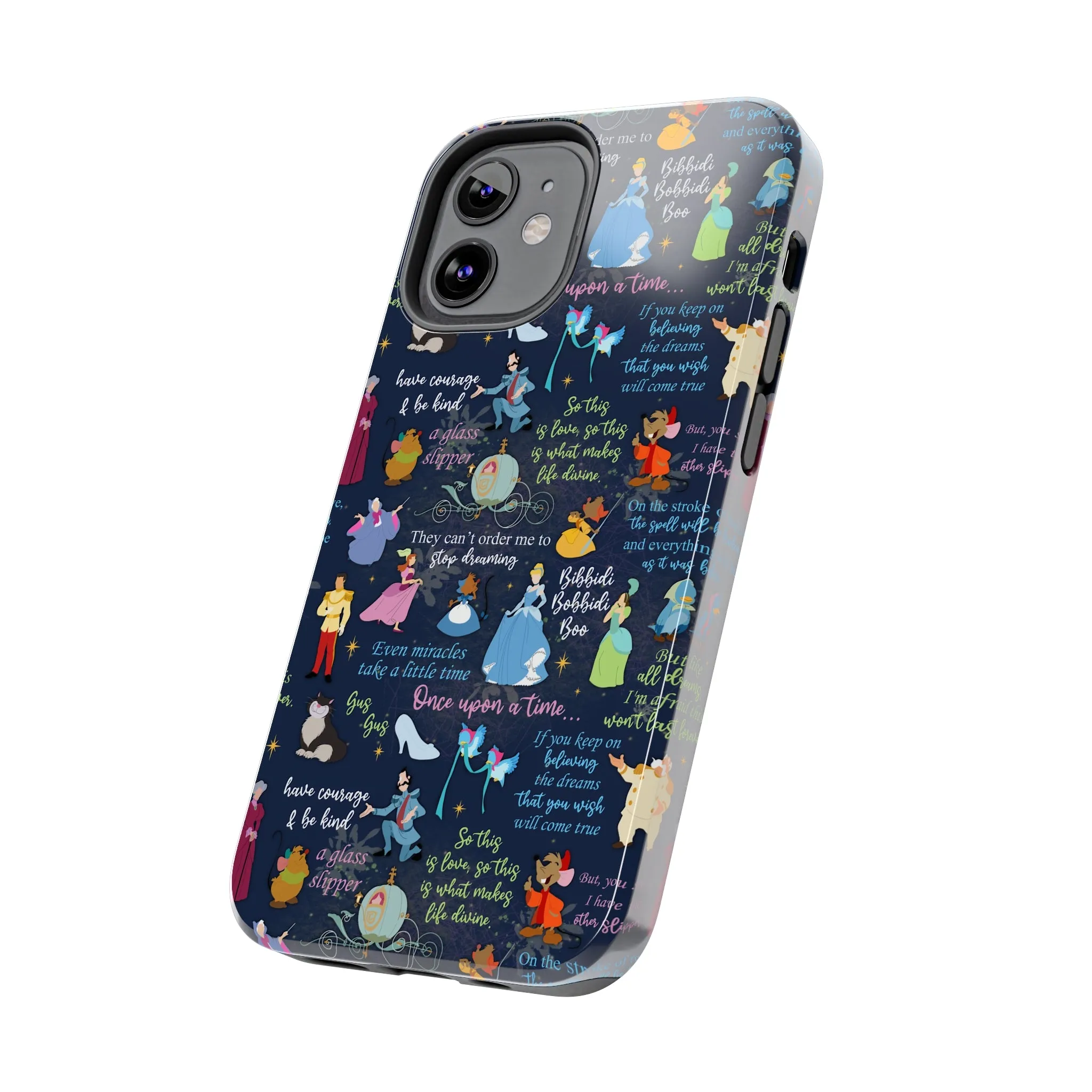 Disney Cinderella Princess Phone Case Disneyland World Magic Kingdom Gift Inspired Fan Art Iphone Quotes Gus Mice Slipper Fairy Godmother