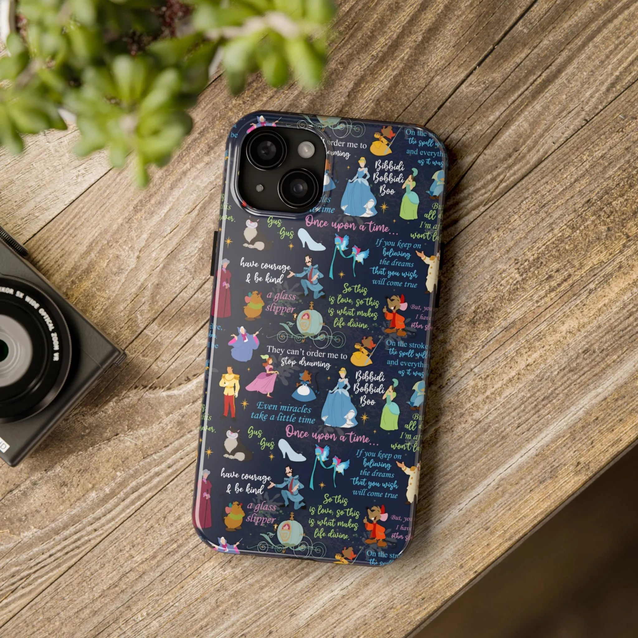 Disney Cinderella Princess Phone Case Disneyland World Magic Kingdom Gift Inspired Fan Art Iphone Quotes Gus Mice Slipper Fairy Godmother