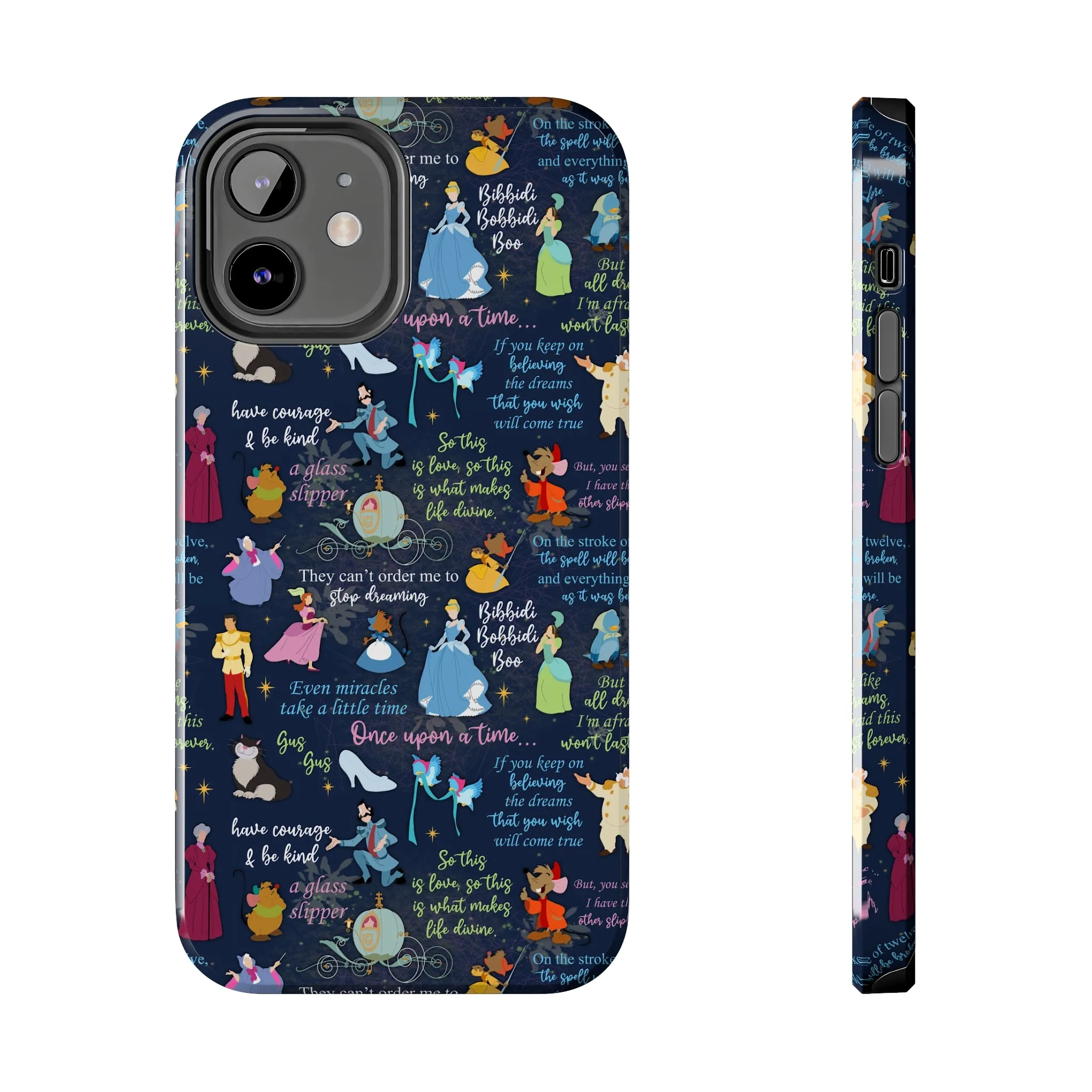 Disney Cinderella Princess Phone Case Disneyland World Magic Kingdom Gift Inspired Fan Art Iphone Quotes Gus Mice Slipper Fairy Godmother