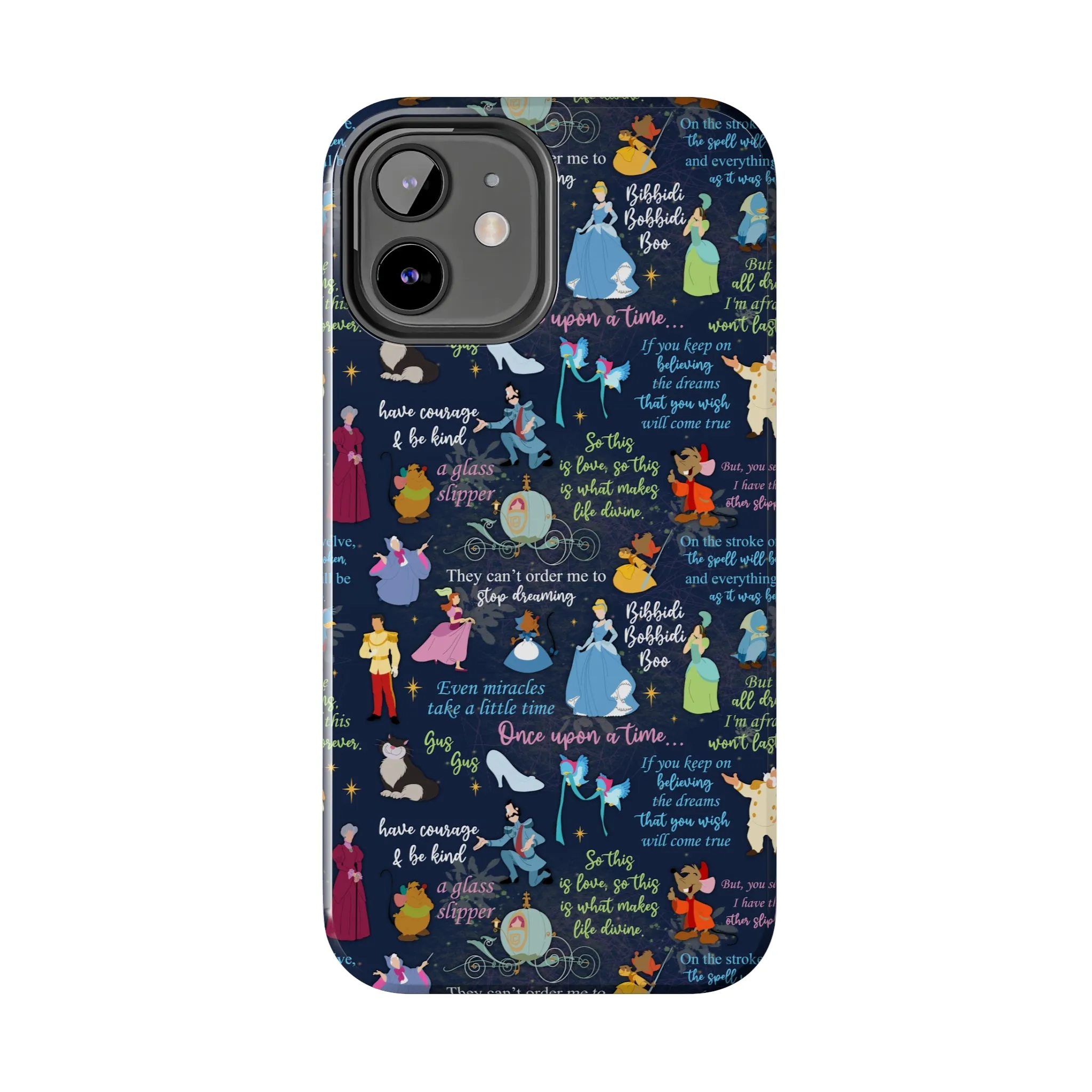 Disney Cinderella Princess Phone Case Disneyland World Magic Kingdom Gift Inspired Fan Art Iphone Quotes Gus Mice Slipper Fairy Godmother