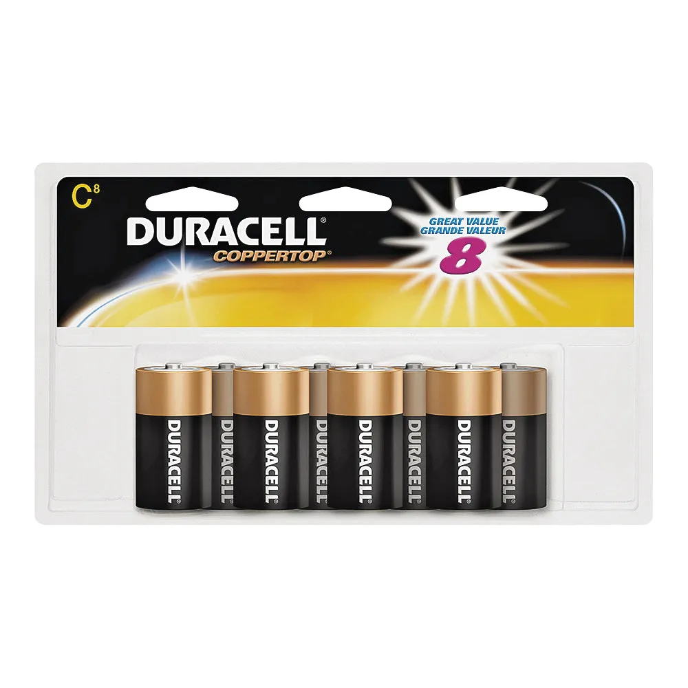 DURACELL MN14R8DWZ17 Battery, 1.5 V Battery, C Battery, Alkaline, Manganese Dioxide