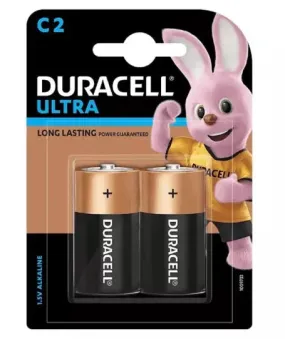 Duracell Ultra Alkaline C Battery (Pack of 2)