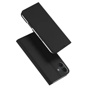 DUX DUCIS Skin Pro Faux Leather Wallet Flip Case for Apple iPhone 16 - Black