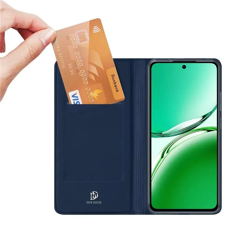 DUX DUCIS Skin Pro Faux Leather Wallet Flip Case for OPPO Reno12 F 4G / 5G - Blue