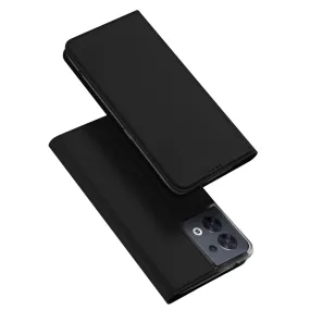 DUX DUCIS Skin Pro Faux Leather Wallet Flip Case for OPPO Reno8 5G - Black