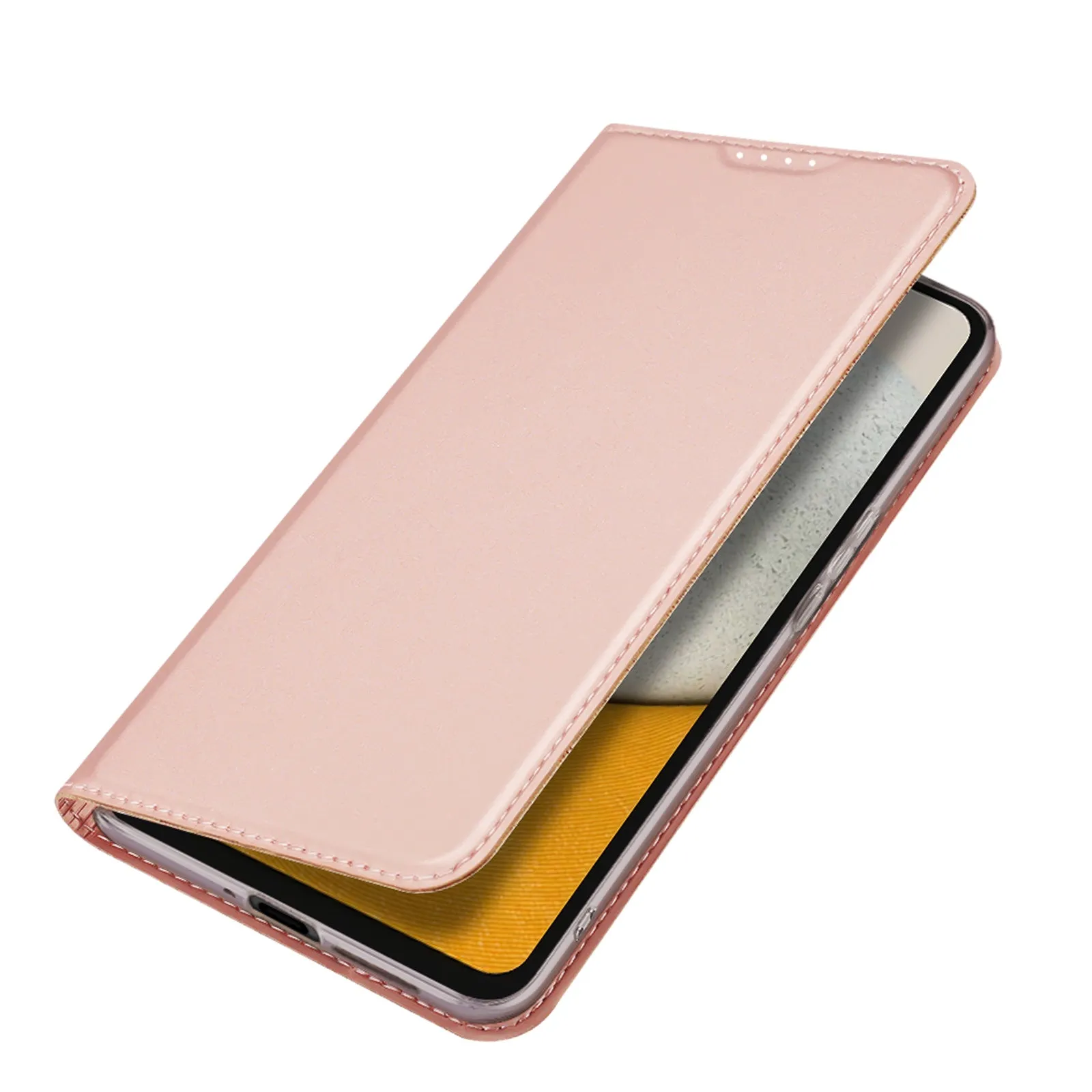 DUX DUCIS Skin Pro Faux Leather Wallet Flip Case for Samsung Galaxy A34 5G - Rose Gold