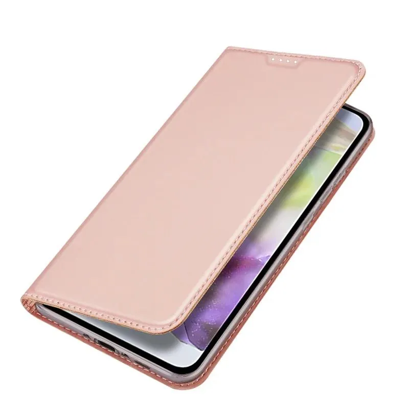 DUX DUCIS Skin Pro Faux Leather Wallet Flip Case for Samsung Galaxy A36 5G / A56 5G - Rose Gold