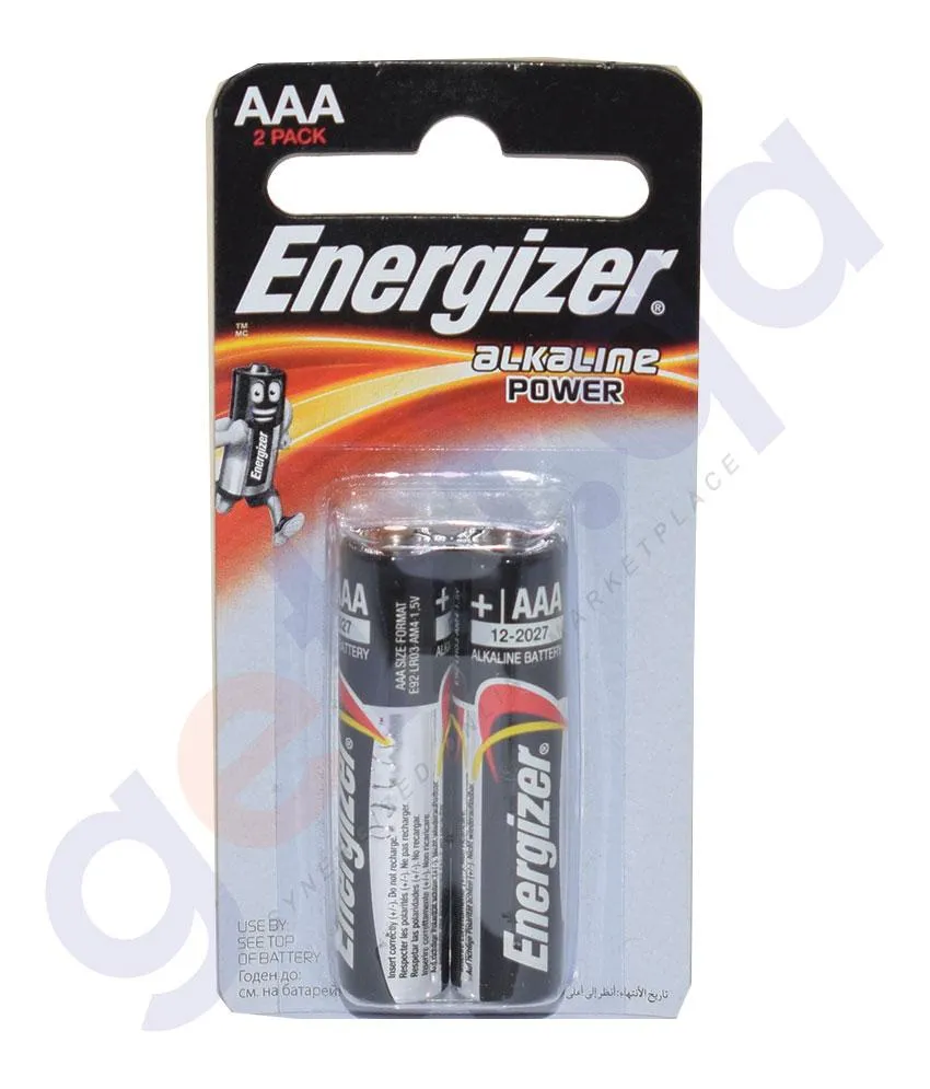 ENERGIZER ALKALINE POWER AAA BP2 BATTERY (2PCS/CARD)