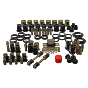 Energy Suspension Hyper-Flex Bushing Master Set - Polyurethane - Black - 64-72 GM Vehicles