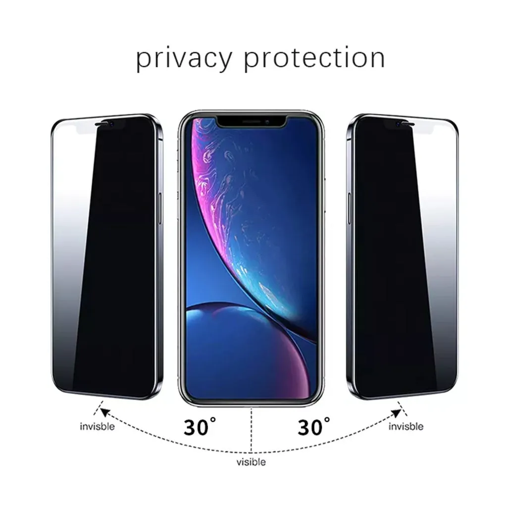 Extra Thick Privacy Tempered Glass iPhone 14 Screen Protector 2Pcs