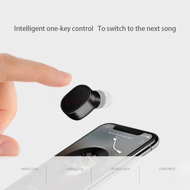 FANGTUOSI USB charge Bluetooth Earphone Wireless Headset Mini Earbuds Handsfree Bluetooth Earpiece with Mic for iPhone xiaomi