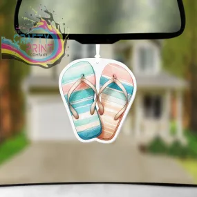 Flip Flops Shape Car Air Freshener with Fragrance Bottle