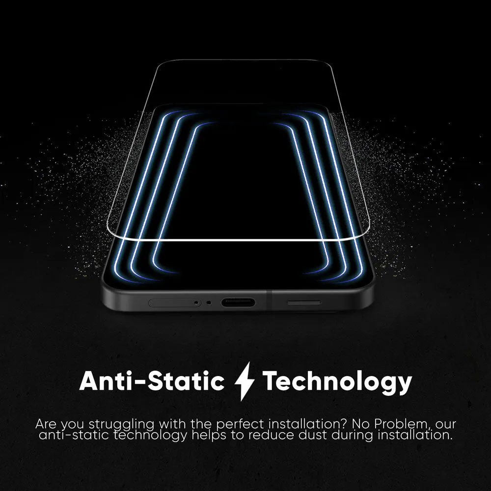 FLOLAB NanoArmour ONETIME Samsung Galaxy S24 Screen Protector Anti Microbial, Fingerprint ID Compatible