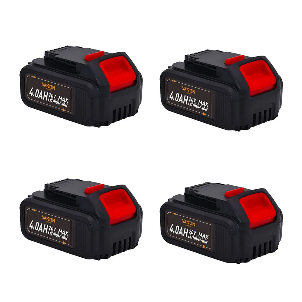 For Dewalt 20V Battery Replacement | DCB200 4.0Ah Li-ion Battery 4 Pack